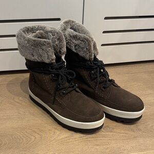 Cougar Brown Winter Boots with Faux Fur